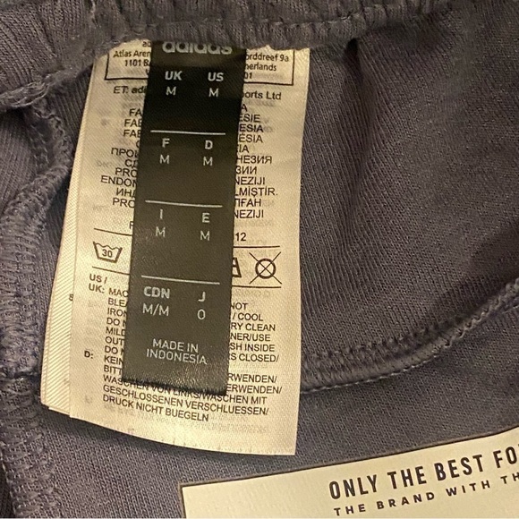 Adidas Men's Climalite Black Warm-Up Track Pants Joggers Size M Lower Side Zip - Picture 10 of 10